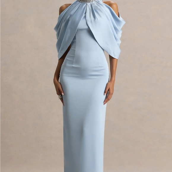 Club L London Light Blue Maxi Dress - Picture 3 of 7